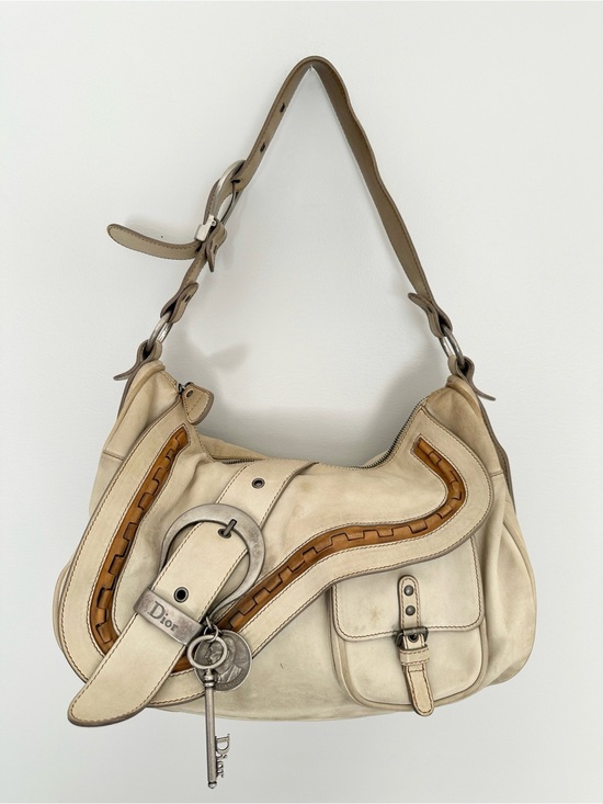 Dior Handbags - DIOR 2007 Gaucho Double Saddle Leather Shoulder Bag John Galliano Era